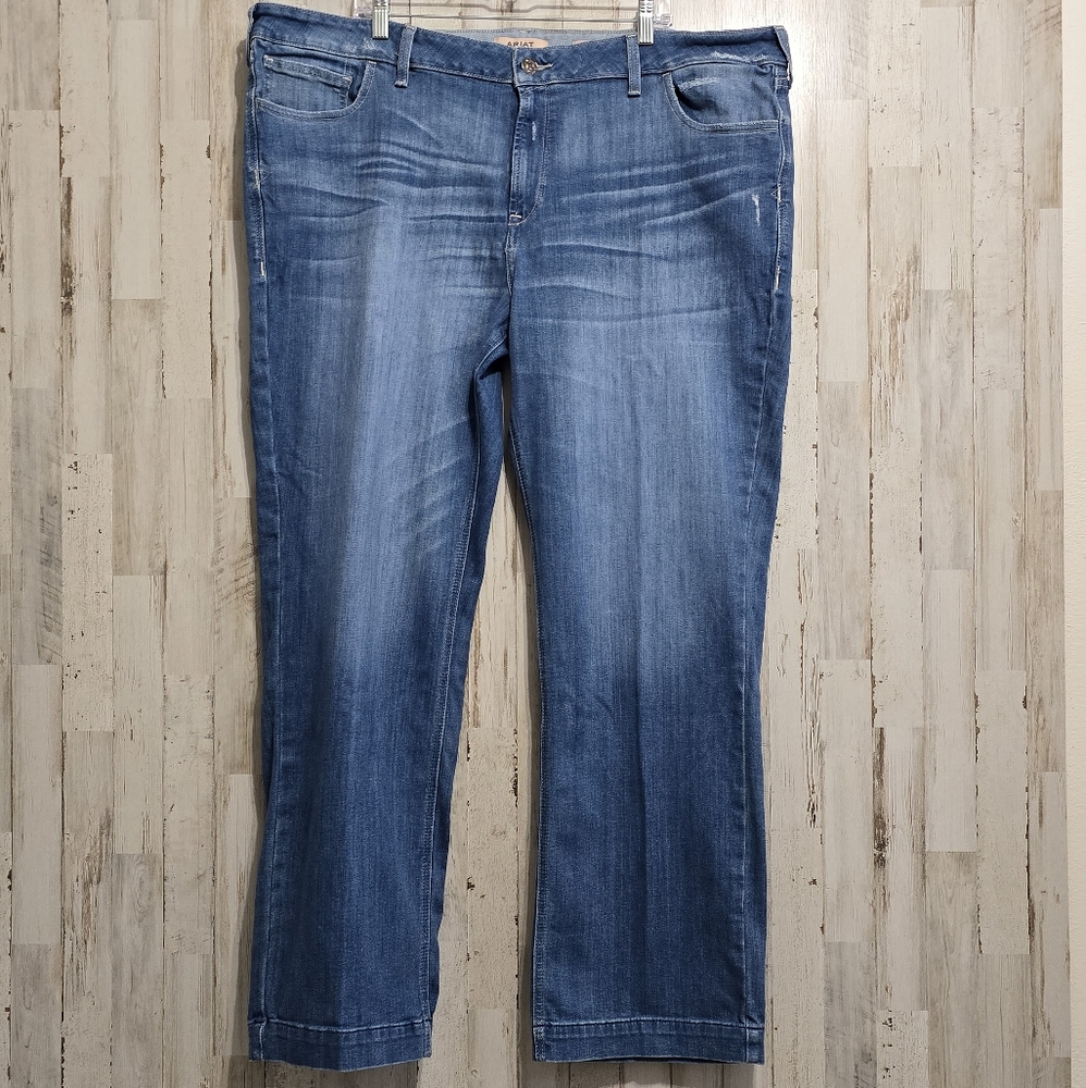 Ariat Leila Mid Rise Slim Wide Flare Leg Trouser Jeans Plus Size 26WR